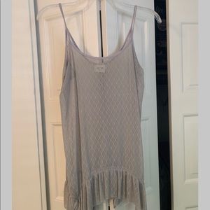 Sheer gray tank top